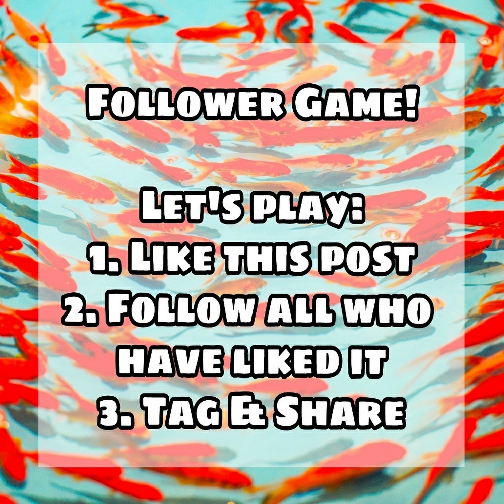 Like/FOLLOW/Share! Follower Game! Goal: Hit 100K!